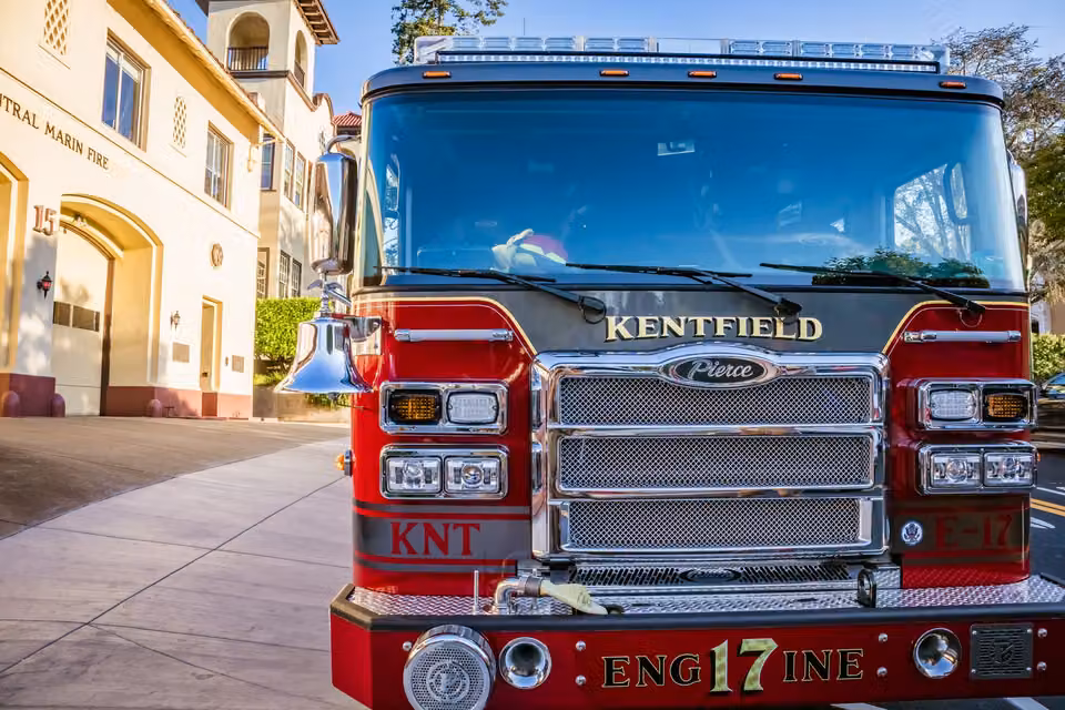 Firehouse with bay doors