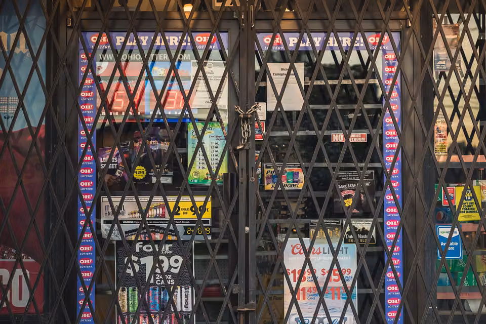 Door protected with security bars