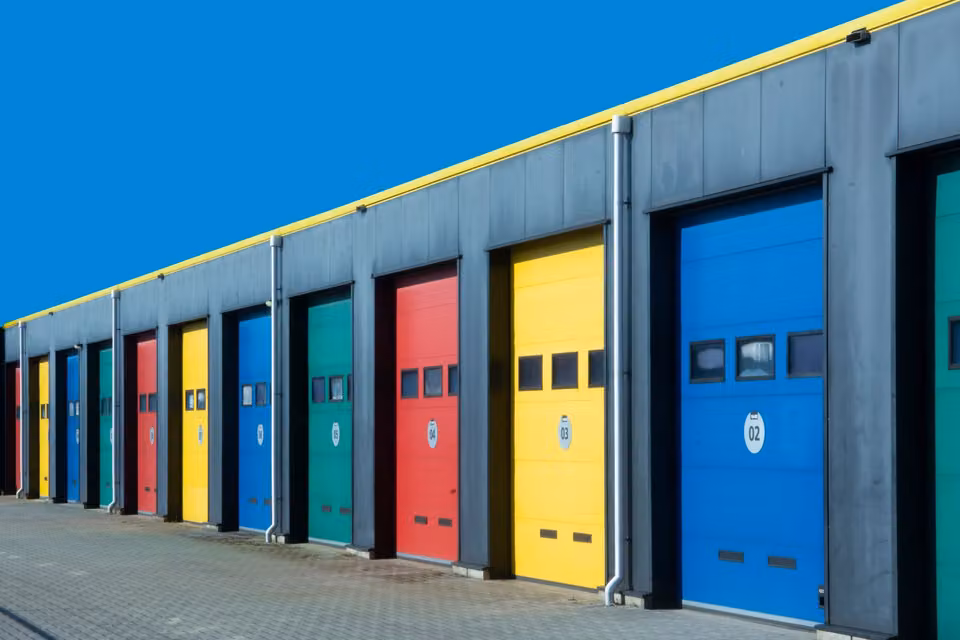 Plain garage door without windows