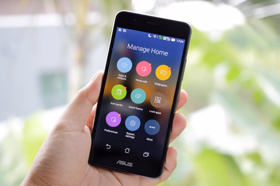 Smartphone with home control app