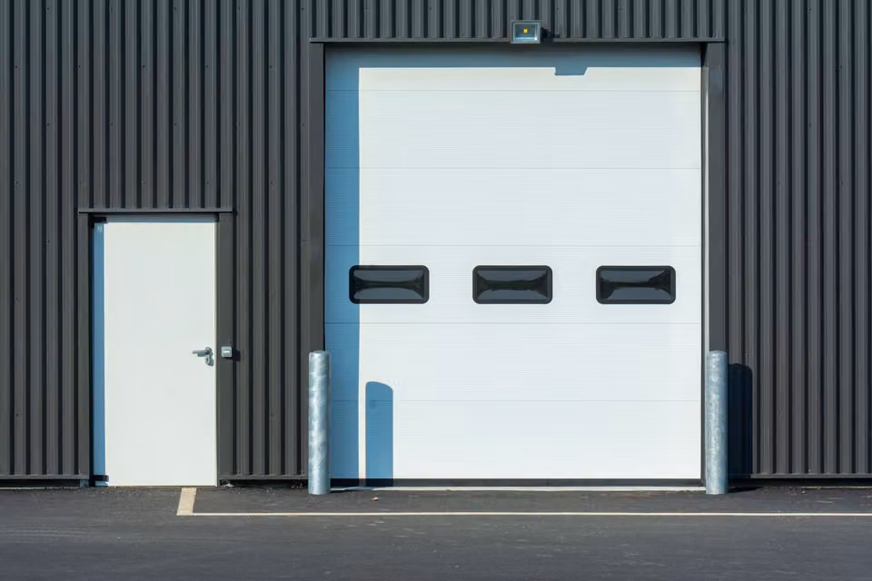 Steel garage door