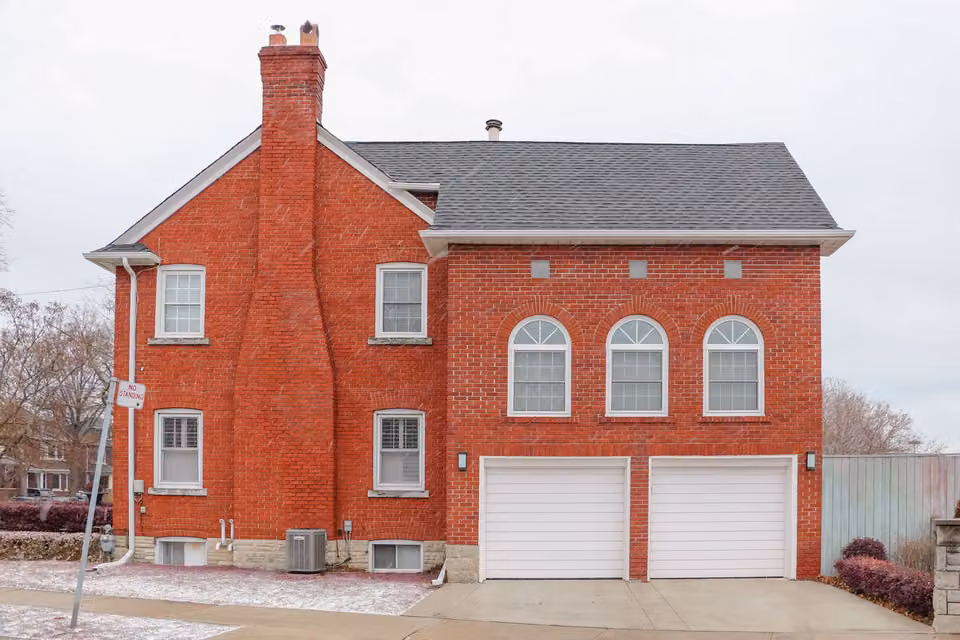 Traditional raised-panel garage door