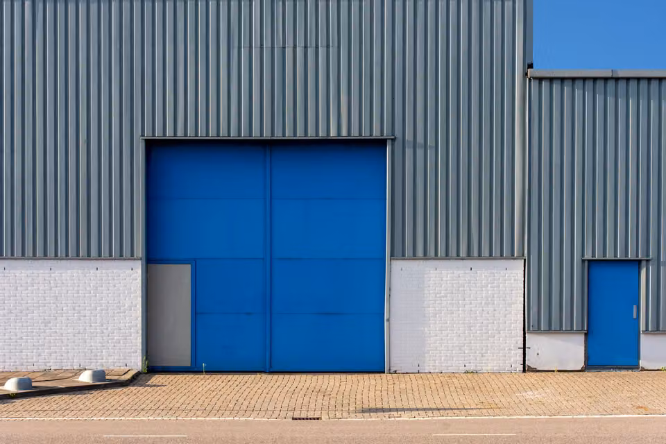 Warehouse interior with loading bays